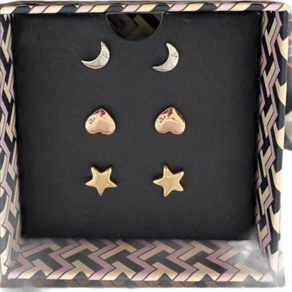Tory Burch Earring Set -Three Pair Celestial Studs - Picture 1 of 3